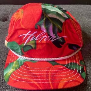 Retro rare 80s vintage Hilton floral snapback !